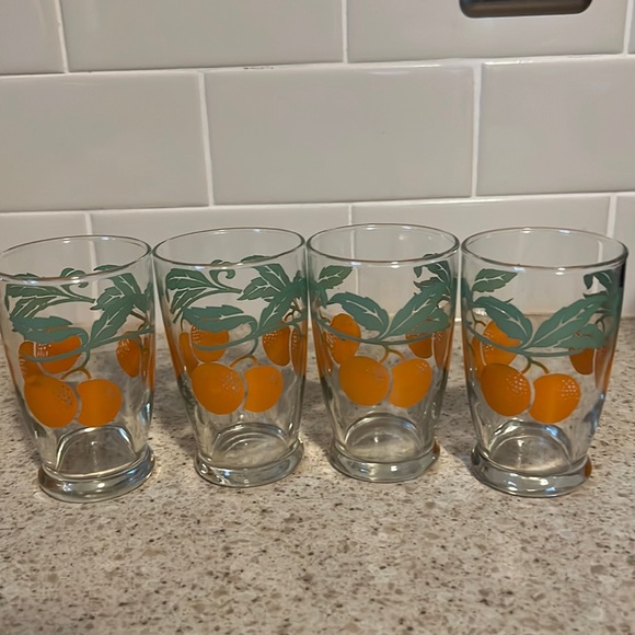 Kitchen Vintage Orange Juice Glasses Set Of 4 Poshmark